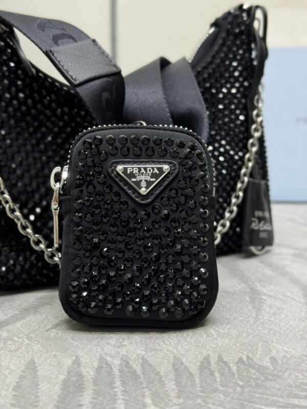 Replica Prada Re-Edition 2005 Diamond Black - elite superclone designer purse