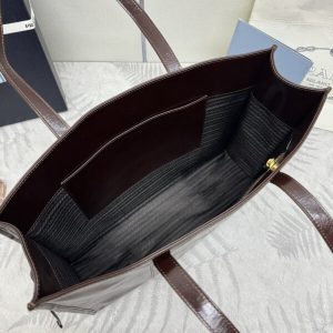 Replica Prada Antique Nappa Tote Dark Brown - high-quality designer bag clone