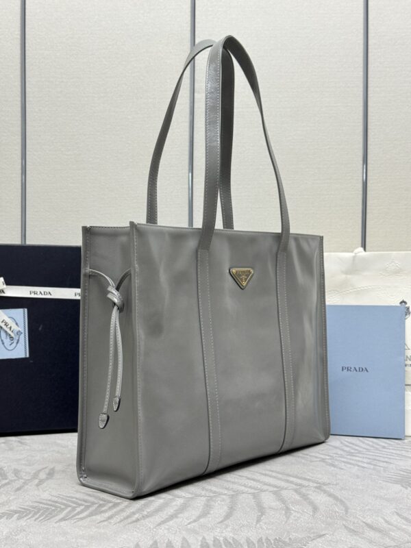 Replica Prada Antique Nappa Tote Grey - high-accuracy replica luxury purse