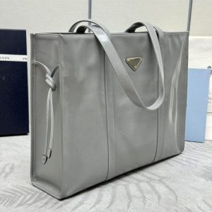 Replica Prada Antique Nappa Tote Grey - top-rated replica designer bag
