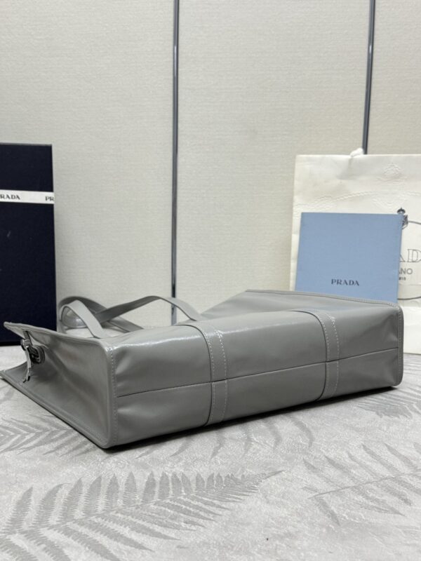Replica Prada Antique Nappa Tote Grey - near-authentic luxury replica handbag