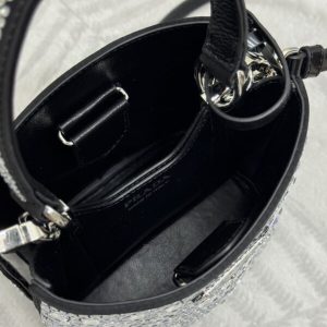 Replica Prada White Crystal Bucket Bag - elite superclone designer purse