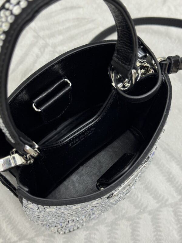 Replica Prada White Crystal Bucket Bag - elite superclone designer purse