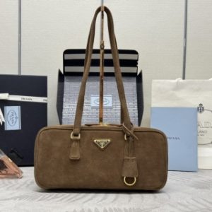 Replica Prada Hobo Suede - best quality luxury bag dupe