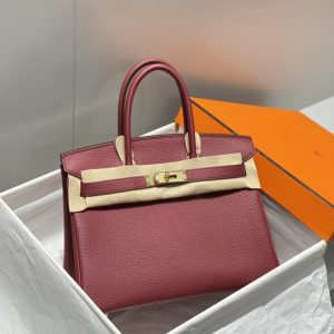 Replica Hermes Birkin Bordeaux Red - ultra-realistic fake designer tote