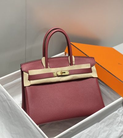 Replica Hermes Birkin Bordeaux Red - ultra-realistic fake designer tote