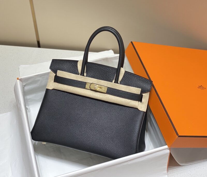 Replica Hermes Birkin Black Gold - top-tier luxury replica shoulder bag