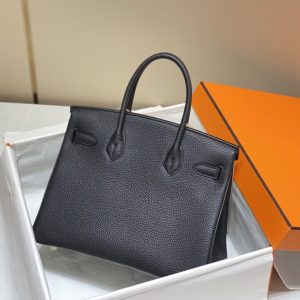 Replica Hermes Birkin Black Gold - high-accuracy replica luxury purse
