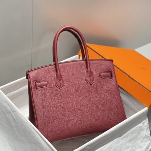 Replica Hermes Birkin Bordeaux Red - premium-grade designer purse dupe