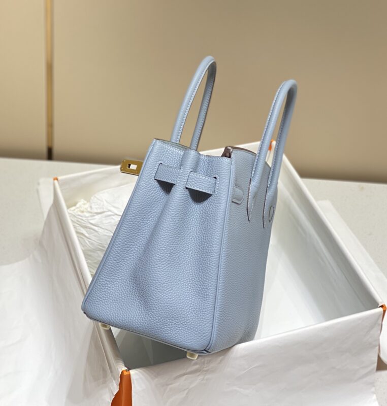 Replica Hermes Birkin Linen Blue - ultra-realistic fake designer tote