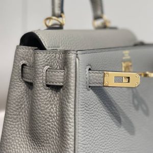 Replica Hermes Kelly Mini Cumulonimbus Gray - authentic-look luxury purse replica