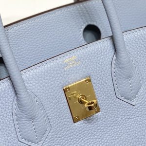 Replica Hermes Birkin Linen Blue - high-accuracy replica luxury purse