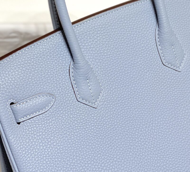 Replica Hermes Birkin Linen Blue - top-tier luxury replica shoulder bag