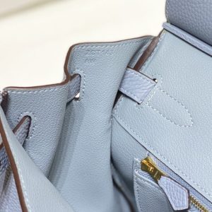 Replica Hermes Birkin Linen Blue - best-selling designer handbag dupe