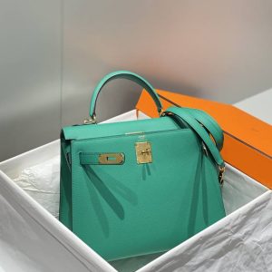 Replica Hermes Kelly Emperial Green - near-authentic luxury replica handbag