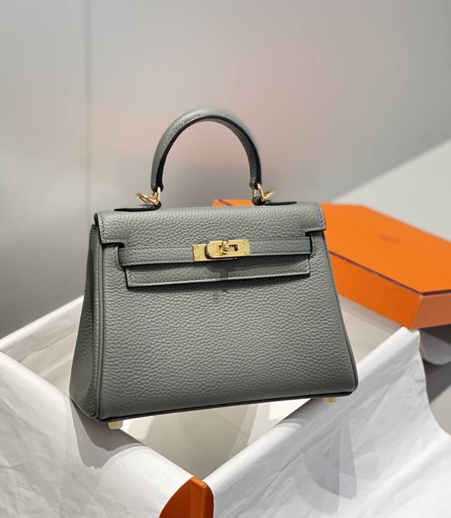 Replica Hermes Kelly Mini Cumulonimbus Gray - 1:1 designer replica handbag