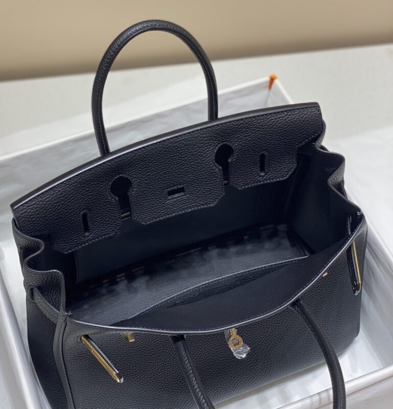 Replica Hermes Birkin Black Gold - best quality luxury bag dupe