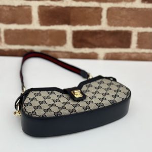 Replica Gucci Moon Side Canvas Black - top-tier luxury replica shoulder bag