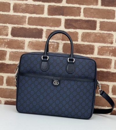 Replica Gucci Crossbody Briefcase Blue - near-authentic luxury replica handbag