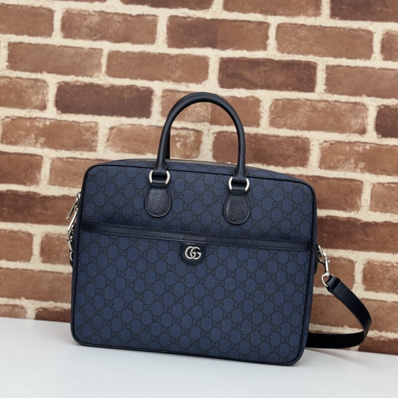Replica Gucci Crossbody Briefcase Blue - near-authentic luxury replica handbag