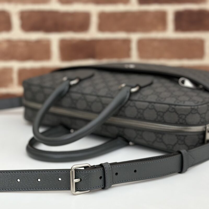 Replica Gucci Crossbody Briefcase Grey - top-tier luxury replica shoulder bag