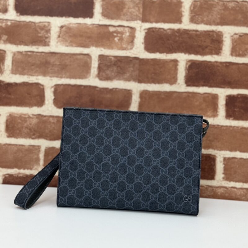 Replica Gucci GG Canvas Pouch Blue - authentic-look luxury purse replica