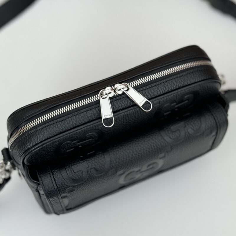 Replica Gucci Jumbo GG Crossbody Black - high-quality designer bag clone