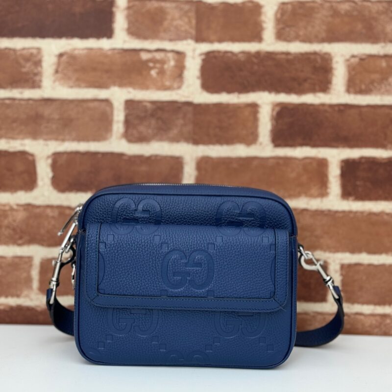 Replica Gucci Jumbo GG Crossbody Blue - best quality luxury bag dupe