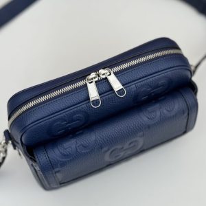 Replica Gucci Jumbo GG Crossbody Blue - best quality luxury bag dupe