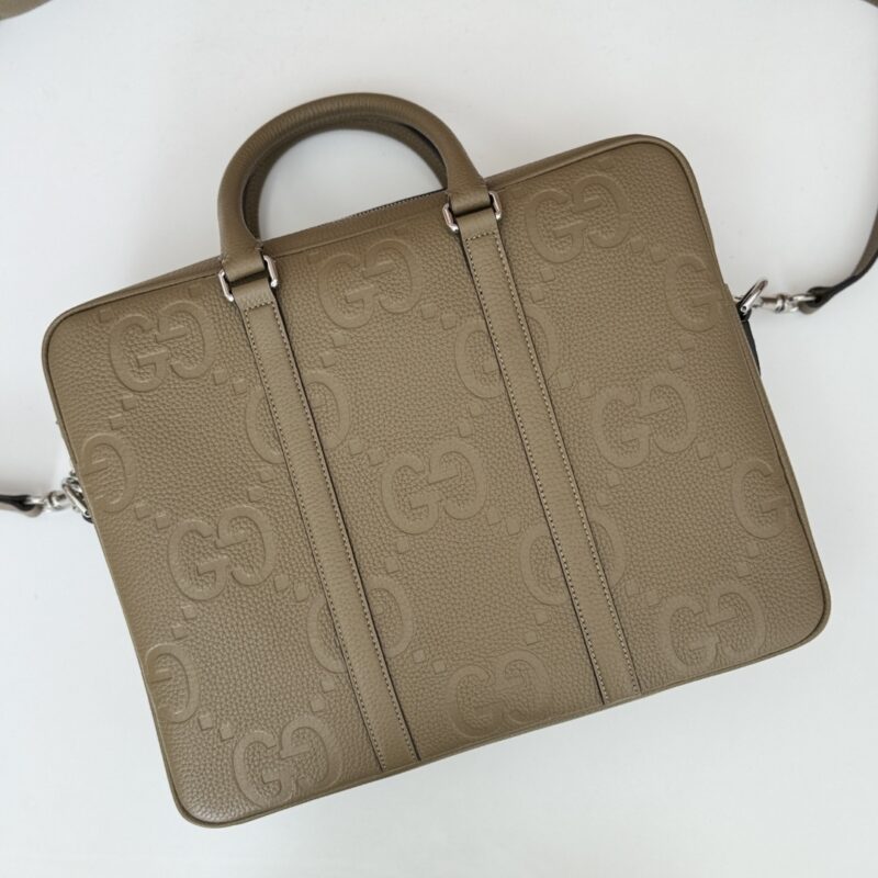 Replica Gucci Briefcase GG Leather Brown - authentic-look luxury purse replica