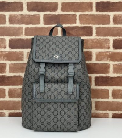 Replica Gucci Large Ophidia Backpack Grey - high-end fake designer purse