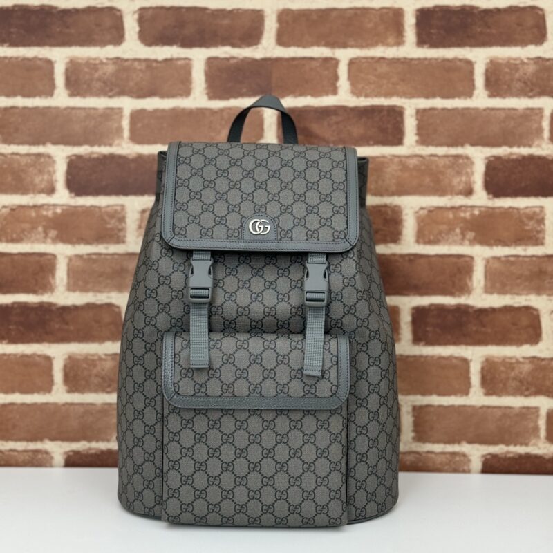 Replica Gucci Large Ophidia Backpack Grey - high-end fake designer purse