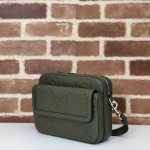 Replica Gucci Jumbo GG Crossbody Green - high-end fake designer purse