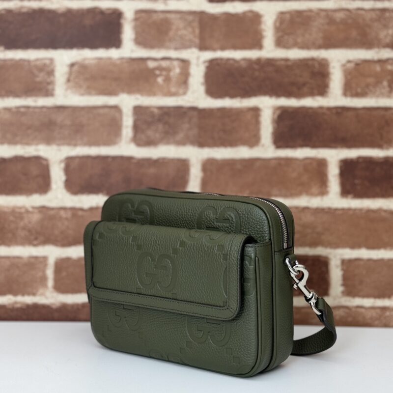 Replica Gucci Jumbo GG Crossbody Green - high-end fake designer purse