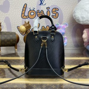 Replica Louis Vuitton Alma Backpack Black - premium-grade designer purse dupe