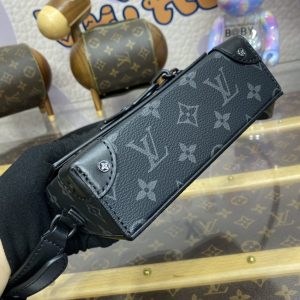 Replica Louis Vuitton Steamer Wearable Wallet Black Canvas - top-tier luxury replica shoulder bag