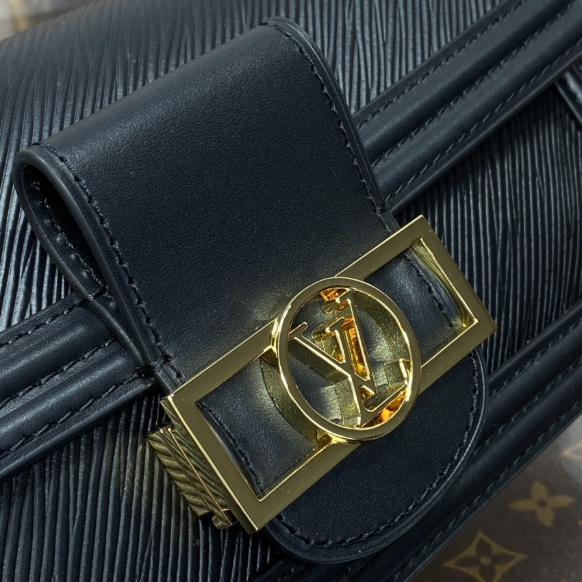 Replica Louis Vuitton Dauphine East West Black - 1:1 designer replica handbag