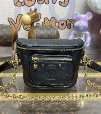 Replica Louis Vuitton Bumbag Mini Full Black - high-end fake designer purse