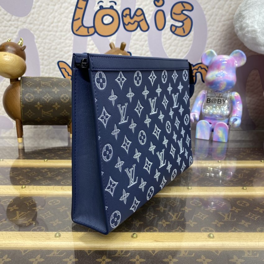 Replica Louis Vuitton Pochette Voyage Dark Blue - ultra-realistic fake designer tote