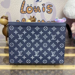 Replica Louis Vuitton Pochette Voyage Dark Blue - best-selling designer handbag dupe