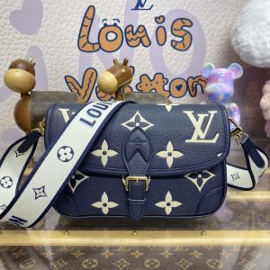 Replica Louis Vuitton Nano Diane Satchel Blue-Pink - high-end fake designer purse