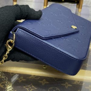 Replica Louis Vuitton Félicie Pochette Dark Blue - near-authentic luxury replica handbag