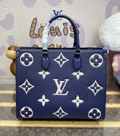 Replica LV OnTheGo Dark Blue - near-authentic luxury replica handbag