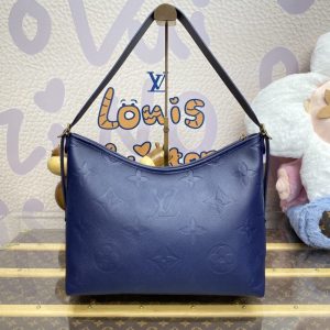 Replica Louis Vuitton Carry All MM Dark Blue - near-authentic luxury replica handbag