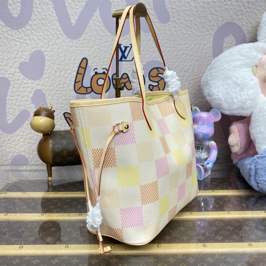 Replica Louis Vuitton Neverfull MM Multi Grid - best quality luxury bag dupe