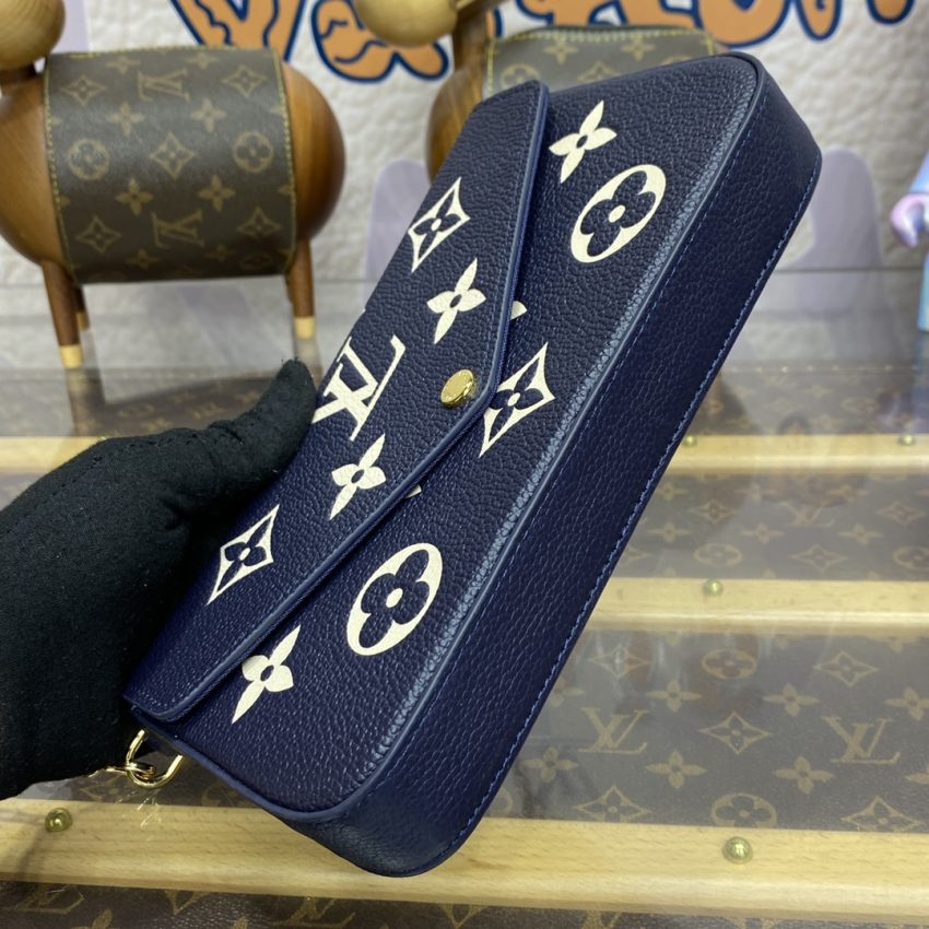 Replica Louis Vuitton Félicie Pochette Blue White - elite superclone designer purse