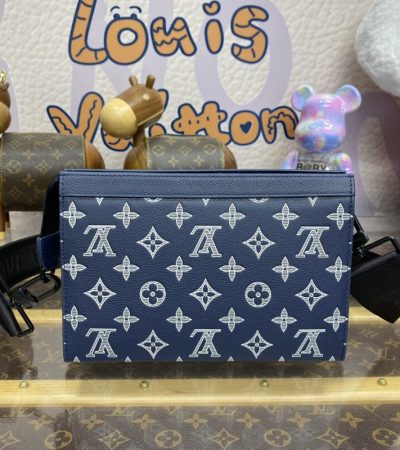 Replica Louis Vuitton Gaston Wearable Wallet Blue - authentic-look luxury purse replica