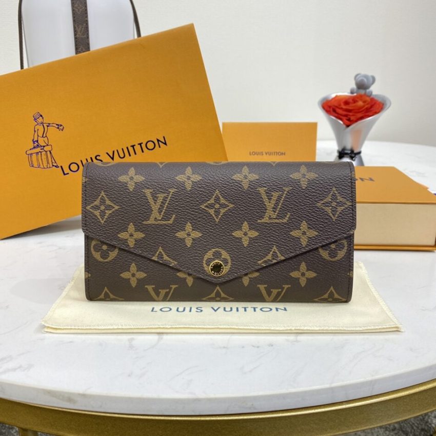 Replica Louis Vuitton Sarah Wallet Brown - near-authentic luxury replica handbag