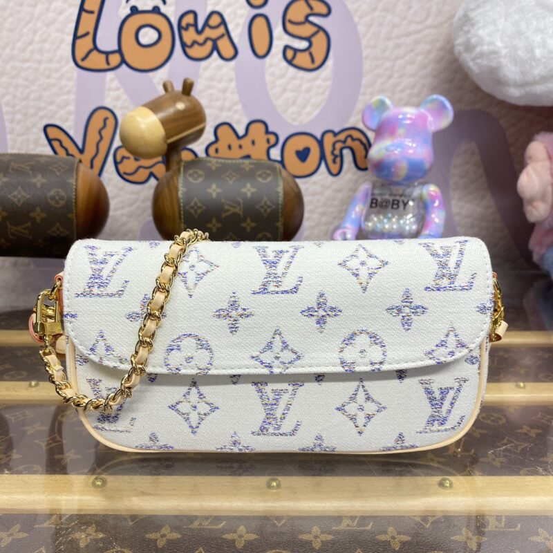 Replica Louis Vuitton Wallet on Chain Ivy White - high-end fake designer purse