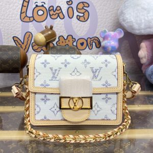 Replica Louis Vuitton Dauphine Mini Light Blue - best quality luxury bag dupe